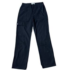 reformation gia black cargo pants size 27 C1